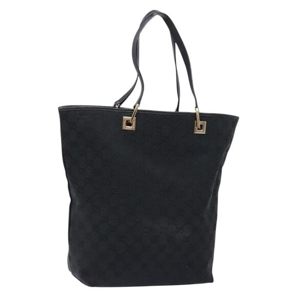 GUCCI GG Canvas Tote Bag Gold Black 002 1098 002 1098 - Picture 1 of 16